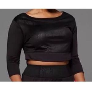 Sophie Theallet Lane Bryant Plus Crop Active Top